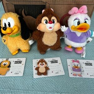 PopMart Mickey and Friends Lot. Pluto, Dale and Daisy. No boxes